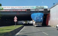 SANI KONUKOĞLU - Aşırı Yüklü Kamyon Trafiği Tehlikeye Soktu