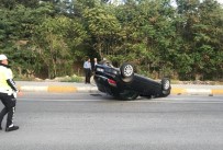 ABDULLAH COŞKUN - Otomobil Takla Attı Açıklaması 1 Yaralı