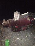 KARANLıKDERE - Takla Atan Otomobilin Sürücüsü Yaralandı