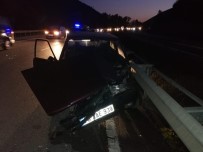 ALKOLLÜ SÜRÜCÜ - '253 Promil' Alkollü Sürücü Bariyere Çarptı Açıklaması 2 Yaralı