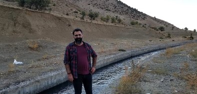 Erzincan'da Köpeklerin Kovaladığı Kurt Su Kanalına Düştü