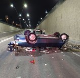 KÖPRÜLÜ - Kontrolden Çıkan Otomobil Üst Geçitten Alt Geçide Düştü Açıklaması 1 Yaralı