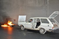 ARAÇ YANGINI - Araç Yangını Tatbikatında Tünel Ortasında Şaşırtan Görüntü