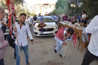 (Özel) Damadın 1,5 Tonluk Gelin Arabasını Halatla Çektiğini Görenler Şaştı Kaldı