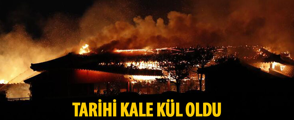 Japonya'nın tarihi Shuri Kalesi yandı