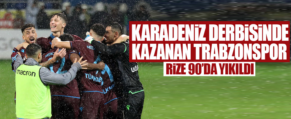 Karadeniz Derbisi'nde kazanan Trabzonspor
