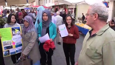 Öğrencilerden Naylon Poşetle İlgili Farkındalık Etkinliği