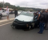 KADIN SÜRÜCÜ - (Özel) Ataşehir'de İki Araç Birbirine Girdi Açıklaması 2 Yaralı