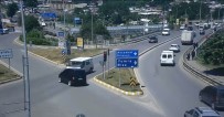 DİKKATSİZLİK - Trabzon'da Dikkatsiz Sürücülerin Kazaları MOBESE Kameralarına Yansıdı