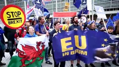 Brüksel'de Brexit Karşıtı Gösteri