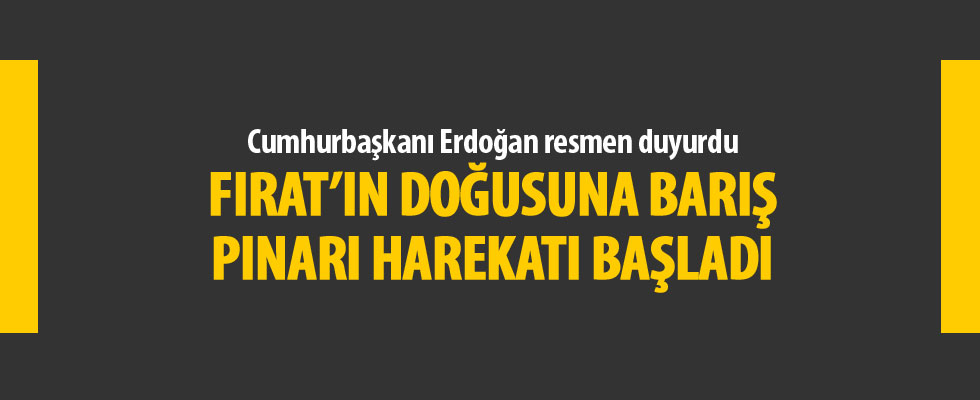 Fırat'ın doğusuna Barış Pınarı Harekatı başladı (Cumhurbaşkanı Erdoğan duyurdu)