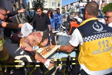 Gönen'de Elektrik Akımına Kapılan İşçi Ağır Yaralandı