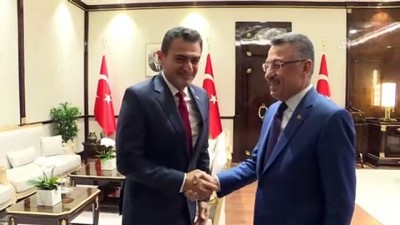 Cumhurbaşkanı Yardımcısı Fuat Oktay KKTC'li Bakan Dursun Oğuz'u Kabul Etti