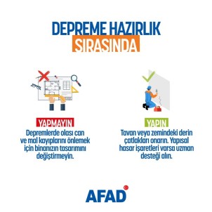 AFAD Uyarıyor Açıklaması 'Deprem İçin Önlemlerinizi Alın'