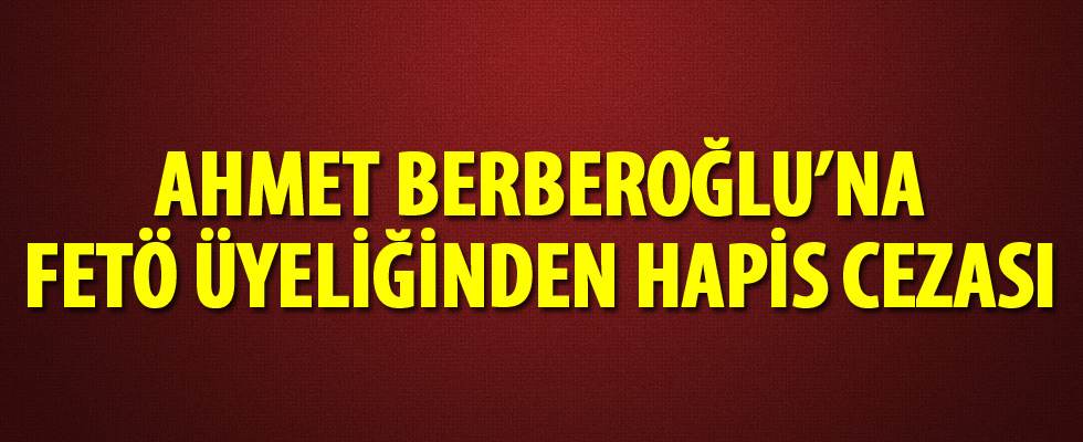 Eski HSYK üyesi Berberoğlu'na FETÖ üyeliğinden 12 yıl 9 ay 27 gün hapis
