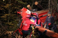 İZZET BAYSAL DEVLET HASTANESI - Kontrolden Çıkan Kamyon Ormana Uçtu Açıklaması 2 Yaralı