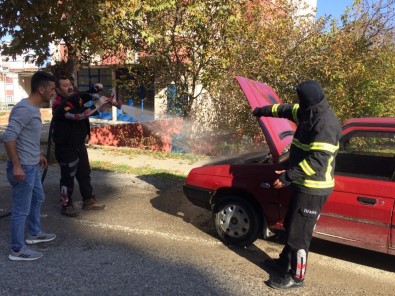 Türkeli'de Otomobil Yangını