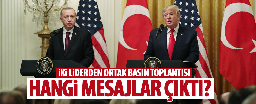 Erdoğan ve Trump ortak açıklama yaptı!