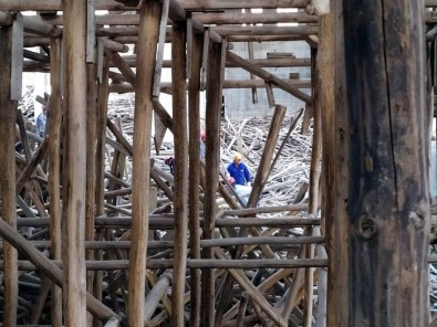 Gaziantep'te Cami İnşaatında İskele Çöktü Açıklaması 1 İşçi Kayıp
