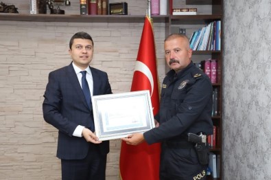 Kaymakam Öztürk'ten Emniyet Müdürü Kapsız'a Teşekkür