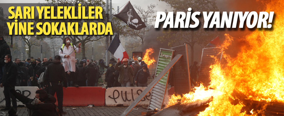 Paris sokakları savaş alanına döndü