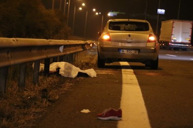 TEM'de Otomobilin Çarptığı Kadın Hayatını Kaybetti