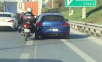 MOTOSİKLET SÜRÜCÜSÜ - Basın Ekspres'te Yok Artık Dedirten Görüntü