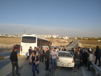 Zincirleme Trafik Kazasında 5 Araç Bir Birine Girdi Açıklaması 1 Yaralı