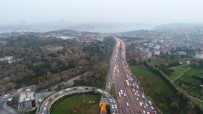 TRAFİK YOĞUNLUĞU - 15 Temmuz Şehitler Köprüsü'nde Trafik Yoğunluğu Drone İle Görüntülendi