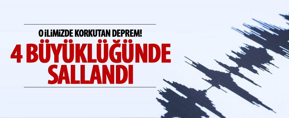 4.0 büyüklüğünde deprem korkuttu!
