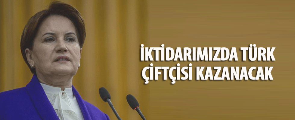 İYİ Parti Genel Başkanı Akşener: İktidarımızda Türk çiftçisi kazanacak