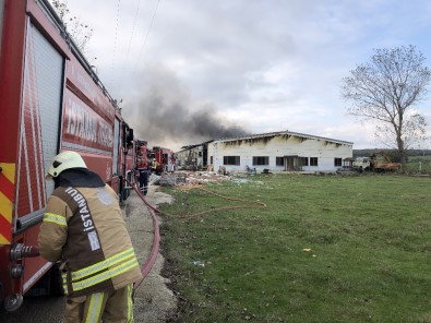 Çatalca'da Korkutan Fabrika Yangını