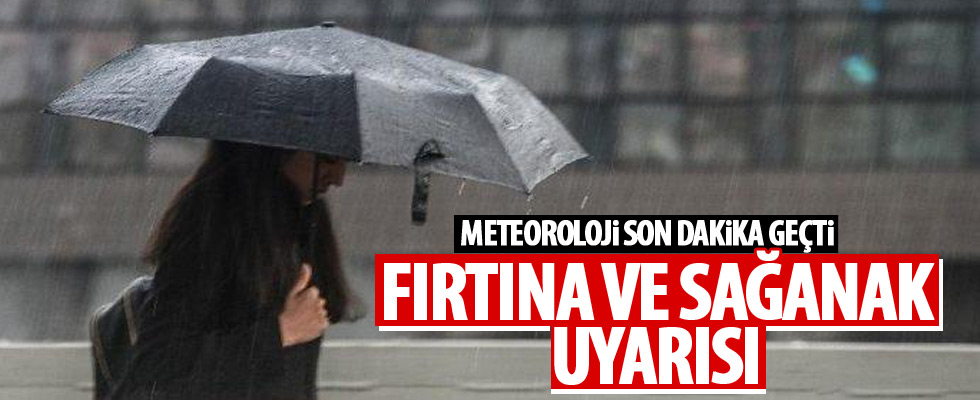 Meteorolojiden İstanbul'a sağanak uyarısı
