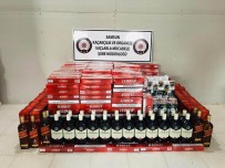 KAÇAK SİGARA - Minibüsün Zulasında 3 Bin 196 Paket Kaçak Sigara Ve 78 Şişe İçki Ele Geçti