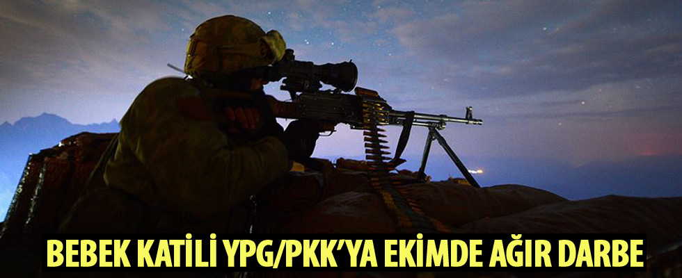 Bebek katili YPG/PKK'ya ekimde ağır darbe