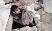 YEŞILDERE - Duyarlı Vatandaş Kuyuya Düşen Köpeği Kurtardı