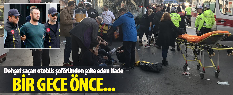 Beşiktaş'ta dehşet saçan özel halk otobüsü şoförünün ifadesi ortaya çıktı