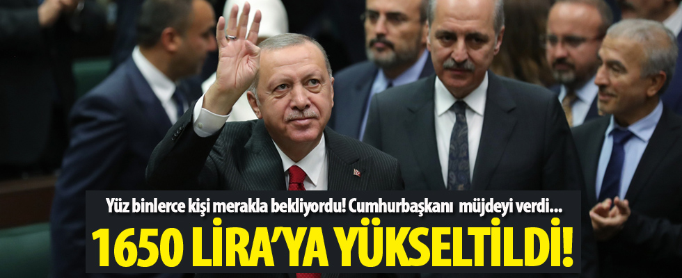 Cumhurbaşkanı Erdoğan müjdeyi verdi!