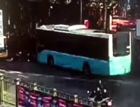 GÜVENLİK KAMERASI - Otobüsün durağa girdi anlar kamerada!
