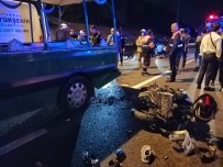 Cenaze Aracına Motosiklet Arkadan Çarptı Açıklaması 1'İ Ağır 5 Yaralı