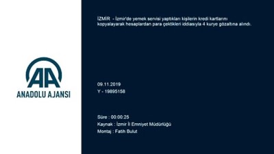 İzmir'de Kredi Kartı Kopyalayan Yemek Kuryelerine Operasyon Açıklaması 4 Gözaltı
