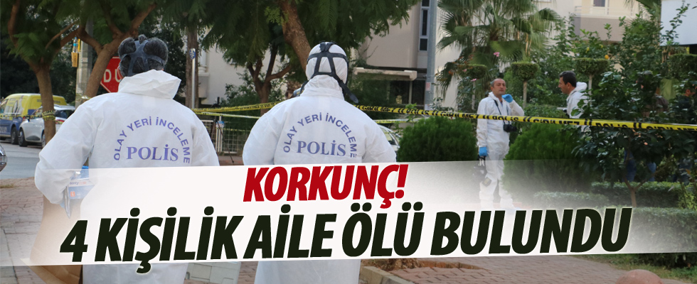 Antalya'da 4 kişilik aile ölü bulundu