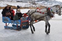 Atlı Kızaklar Çıldır Gölü'ne İndi