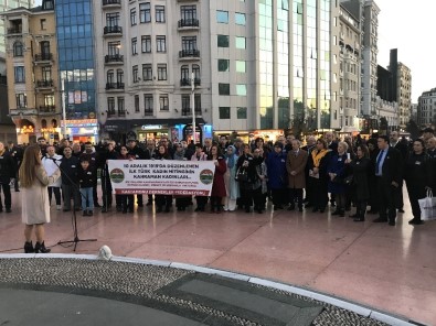 Türk Tarihinin İlk Kadın Mitinginin Yüzüncü Yılı Taksim'de Kutlandı