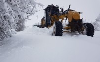 YAĞAN - Kar 4 Köy Yolunu Ulaşıma Kapattı