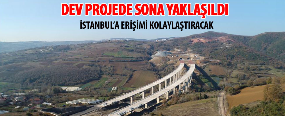 Kuzey Marmara Otoyolu'nda sona yaklaşıldı