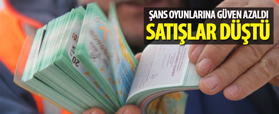 Şans oyunlarına güven azaldı, satışlar düştü