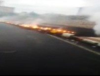 YÜKSEK GERİLİM - Aşırı Yükü Taşıyamayan Yüksek Gerilim Hattı Kablosu Yanarak Koptu