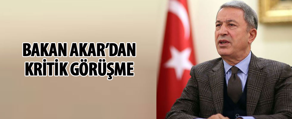 Bakan Akar'dan Libya mutabakatı görüşmesi