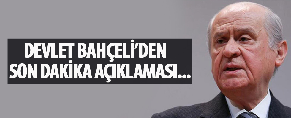 MHP lideri Bahçeli'den flaş açıklamalar...